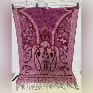 Pink Patterned wool shawl by Alexander Pierce